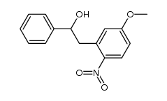 α-phenyl-5-methoxy-2-nitrophenethyl alcohol结构式