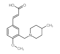 (2E)-3-{4-Methoxy-3-[(4-methylpiperidin-1-yl)-methyl]phenyl}acrylic acid Structure