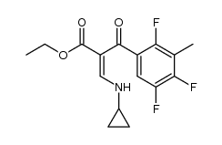 Ethyl 2-cyclopropylaminomethylene-3-oxo-3-(2,4,5-trifluoro-3-methyl)phenylpropionate结构式