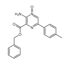 2-amino-3-benzyloxycarbonyl-5-(p-methylphenyl)pyrazine 1-oxide结构式