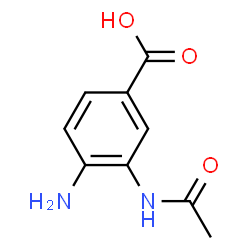 Benzoic acid, 3-(acetylamino)-4-amino- (9CI) Structure