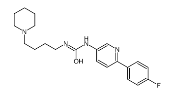 Urea, N-[6-(4-fluorophenyl)-3-pyridinyl]-N'-[4-(1-piperidinyl)butyl]-结构式