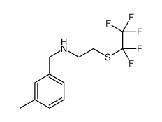 N-(3-Methylbenzyl)-2-[(pentafluoroethyl)sulfanyl]ethanamine结构式