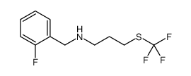N-(2-Fluorobenzyl)-3-[(trifluoromethyl)sulfanyl]-1-propanamine结构式