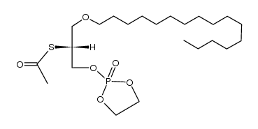 2-(1-Hexadecyl-2-thioacetyl-sn-glycero)-2-oxo-1,3,2-dioxaphospholane结构式