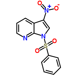 1-(Phenylsulphonyl)-3-nitro-7-azaindole结构式