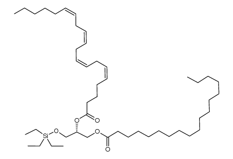 2-O-arachidonoyl-1-O-stearoyl-3-O-triethylsilyl-sn-glycerol结构式