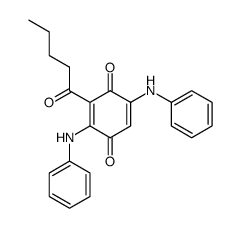 3,6-dianilino-2-valeroyl-1,4-benzoquinone结构式