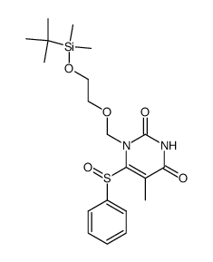 1-((2-((tert-butyldimethylsilyl)oxy)ethoxy)methyl)-6-(phenylsulfinyl)thymine结构式