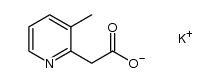 potassium 2-(3-methylpyridin-2-yl)acetate结构式