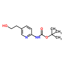 tert-Butyl (5-(2-hydroxyethyl)pyridin-2-yl)carbamate structure