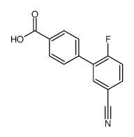 4-(5-cyano-2-fluorophenyl)benzoic acid结构式