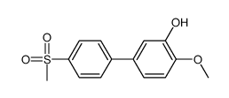 2-methoxy-5-(4-methylsulfonylphenyl)phenol结构式