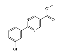 methyl 2-(3-chlorophenyl)pyrimidine-5-carboxylate结构式