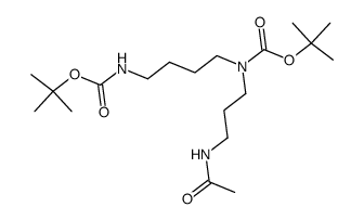 Carbamic acid, (3-acetamidopropyl)[4-[[(1,1-dimethylethoxy)carbonyl]amino]butyl]-, 1,1-dimethylethyl ester Structure
