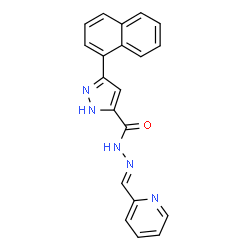 (E)-3-(naphthalen-1-yl)-N-(pyridin-2-ylmethylene)-1H-pyrazole-5-carbohydrazide Structure