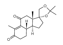 (3R,3aS,9aS,9bS)-2,3,3a,9,9a,9b-Hexahydro-3-hydroxy-3-(hydroxymethyl)-3a,6-dimethyl-1H-benz[e]indene-5,7-(4H,8H)-dione 3,1'-O-Isopropylidene Acetal结构式