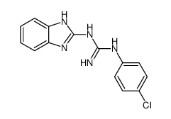 N-(1H-benzoimidazol-2-yl)-N'-(4-chloro-phenyl)-guanidine结构式