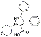 1-(tetrahydro-2H-pyran-4-yl)-3,4-diphenyl-1H-pyrazol-5-carboxylic acid structure