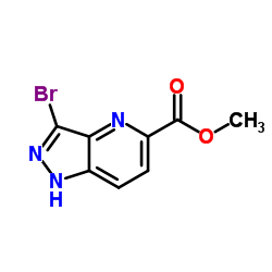 3-溴-1H-吡唑并[4,3-b]吡啶-5-羧酸甲酯结构式