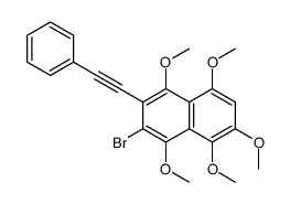 3-bromo-1,4,5,6,8-pentamethoxy-2-(2-phenylethynyl)naphthalene结构式