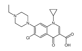 6-chloro-1-cyclopropyl-7-(4-ethylpiperazin-1-yl)-4-oxoquinoline-3-carboxylic acid结构式