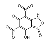 4-hydroxy-5,7-dinitro-3-oxido-1H-2,1,3-benzoxadiazol-3-ium-6-one结构式