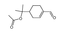 Acetic acid 1-(4-formyl-cyclohex-3-enyl)-1-methyl-ethyl ester Structure