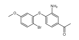 1-[3-amino-4-(2-bromo-5-methoxy-phenylsulfanyl)-phenyl]-ethanone结构式
