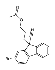 3-(2-bromo-9-cyanofluoren-9-yl)propyl acetate Structure