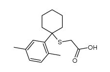 [[1-(2',5'-dimethylphenyl)cyclohexyl]thio]acetic acid结构式