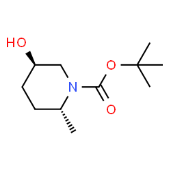 tert-butyl (2R,5R)-5-hydroxy-2-methylpiperidine-1-carboxylate Structure