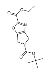 5-tert-butyl 2-ethyl 4H-pyrrolo[3,4-d]oxazole-2,5(6H)-dicarboxylate结构式