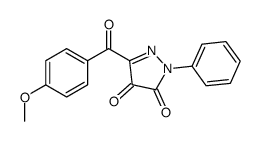 5-(4-methoxybenzoyl)-2-phenylpyrazole-3,4-dione Structure