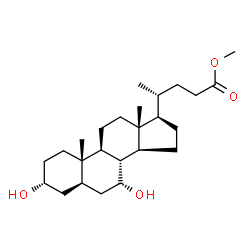 3α,7α-Dihydroxy-5α-cholan-24-oic acid methyl ester结构式