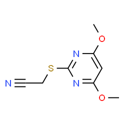Acetonitrile, [(4,6-dimethoxy-2-pyrimidinyl)thio]- (9CI) Structure