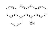 4-hydroxy-3-(1-phenylbutyl)chromen-2-one结构式