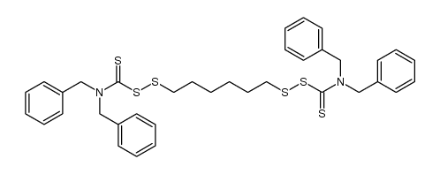 1,6-Bis(N,N′-dibenzylthiocarbamoyldithio)-hexan结构式