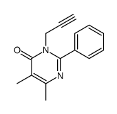 5,6-dimethyl-2-phenyl-3-prop-2-ynylpyrimidin-4-one结构式