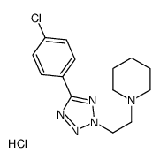 1-[2-[5-(4-chlorophenyl)tetrazol-2-yl]ethyl]piperidine,hydrochloride结构式