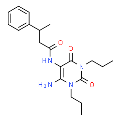 Benzenepropanamide,N-(6-amino-1,2,3,4-tetrahydro-2,4-dioxo-1,3-dipropyl-5-pyrimidinyl)--bta--methyl- picture