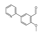 2-甲氧基-5-(2-吡啶)苯甲醛结构式
