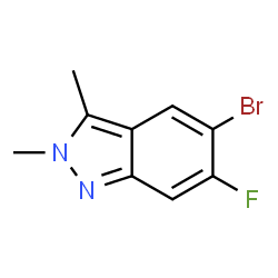 5-Bromo-6-fluoro-2,3-dimethyl-2H-indazole结构式