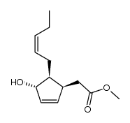 methyl 2-((1S,4S,5S)-4-hydroxy-5-((Z)-pent-2-en-1-yl)cyclopent-2-en-1-yl)acetate Structure