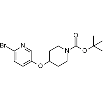 4-[(6-溴-3-吡啶基)氧基]-1-哌啶羧酸1,1-二甲基乙酯结构式