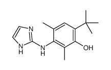 6-tert-butyl-3-(1H-imidazol-2-ylamino)-2,4-dimethylphenol结构式