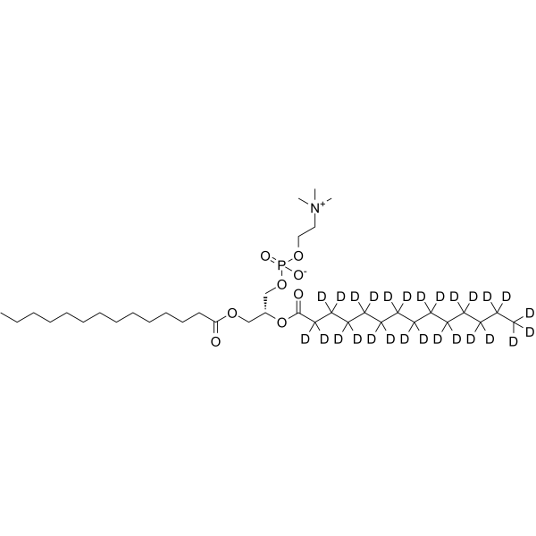 1-Myristoyl-2-myristoyl-sn-glycero-3-phosphocholine-d27 Structure