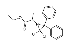 Ethyl 2-(2,2-dichloro-3,3-diphenylaziridin-1-yl)propanoate结构式