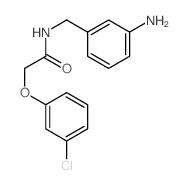 N-[(3-aminophenyl)methyl]-2-(3-chlorophenoxy)acetamide structure