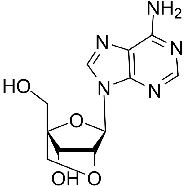 9-[2,5-Anhydro-4-C-(hydroxymethyl)-alpha-L-lyxofuranosyl]-9H-purin-6-amine Structure